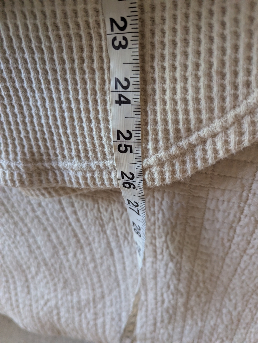 AERIE Oversized LumberJane Waffle Knit Top Small Cream - Picture 4 of 7